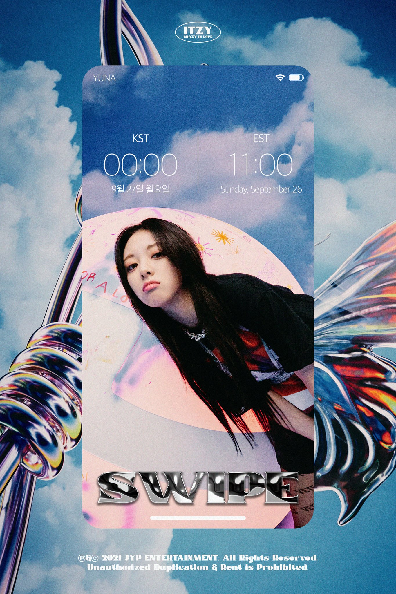 ITZY The 1st Album <CRAZY IN LOVE> SWIPE Concept Image #YUNA