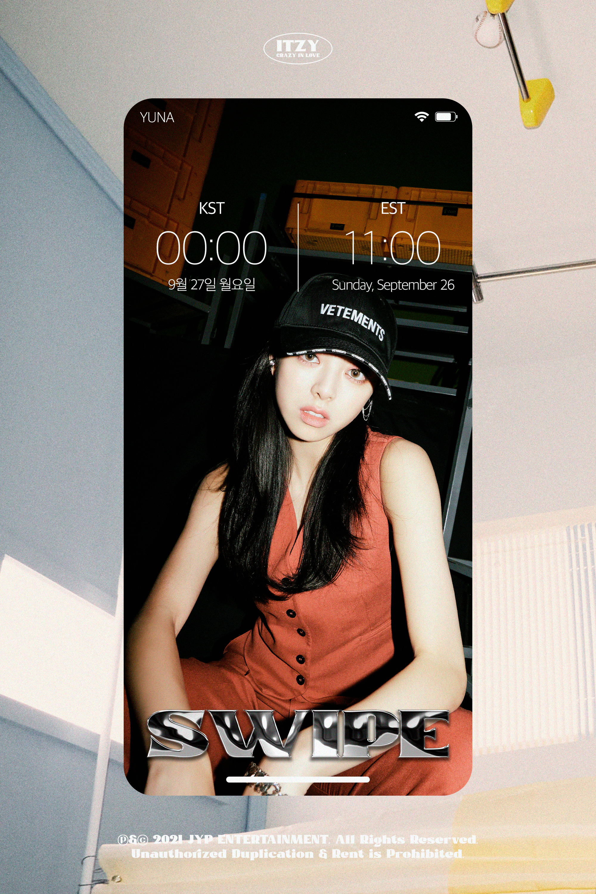 ITZY The 1st Album <CRAZY IN LOVE> SWIPE Concept Image Photo & Videos