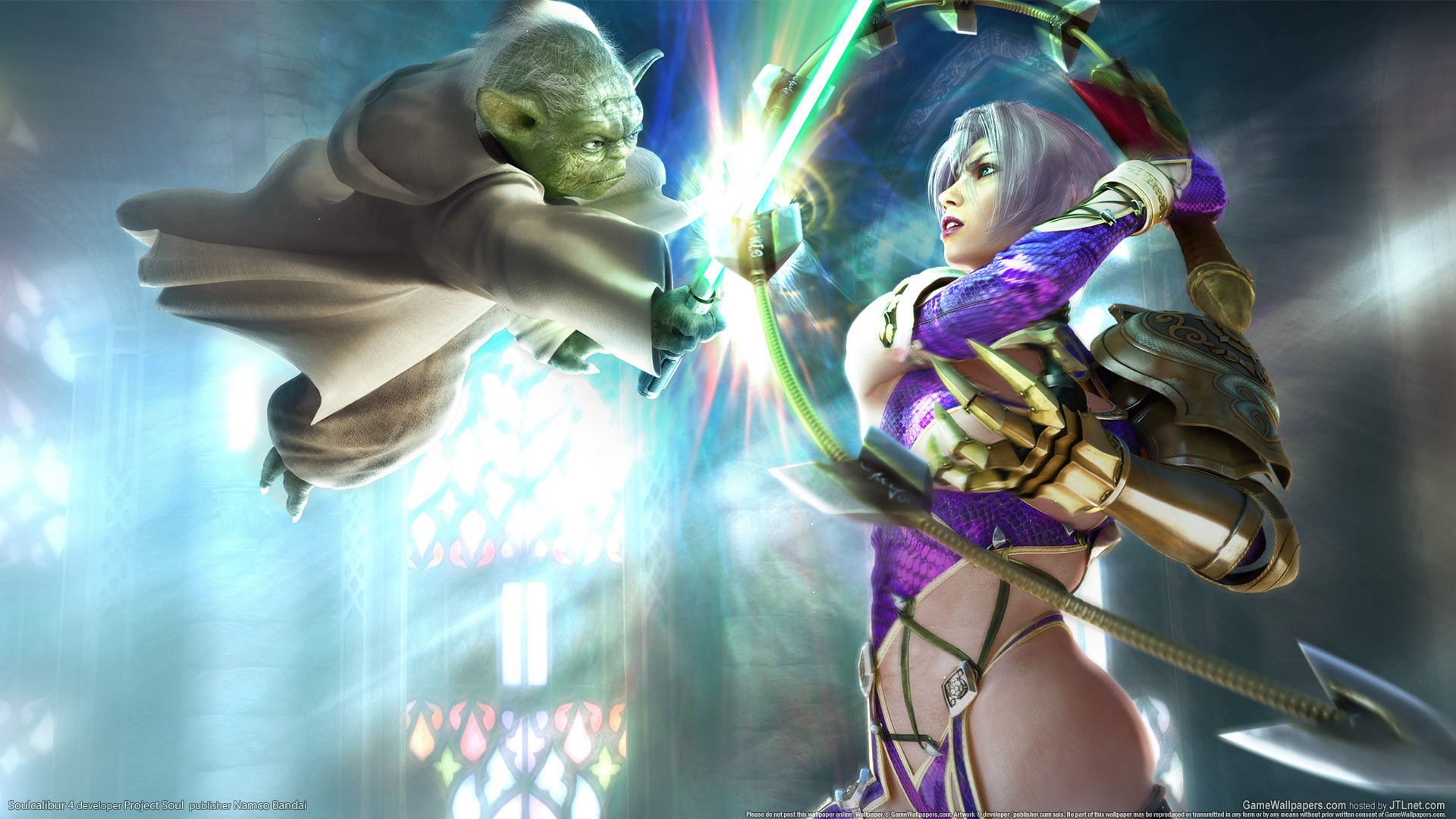 Video game Ivy Valentine Soul Calibur Yoda wallpaper and image, picture, photo