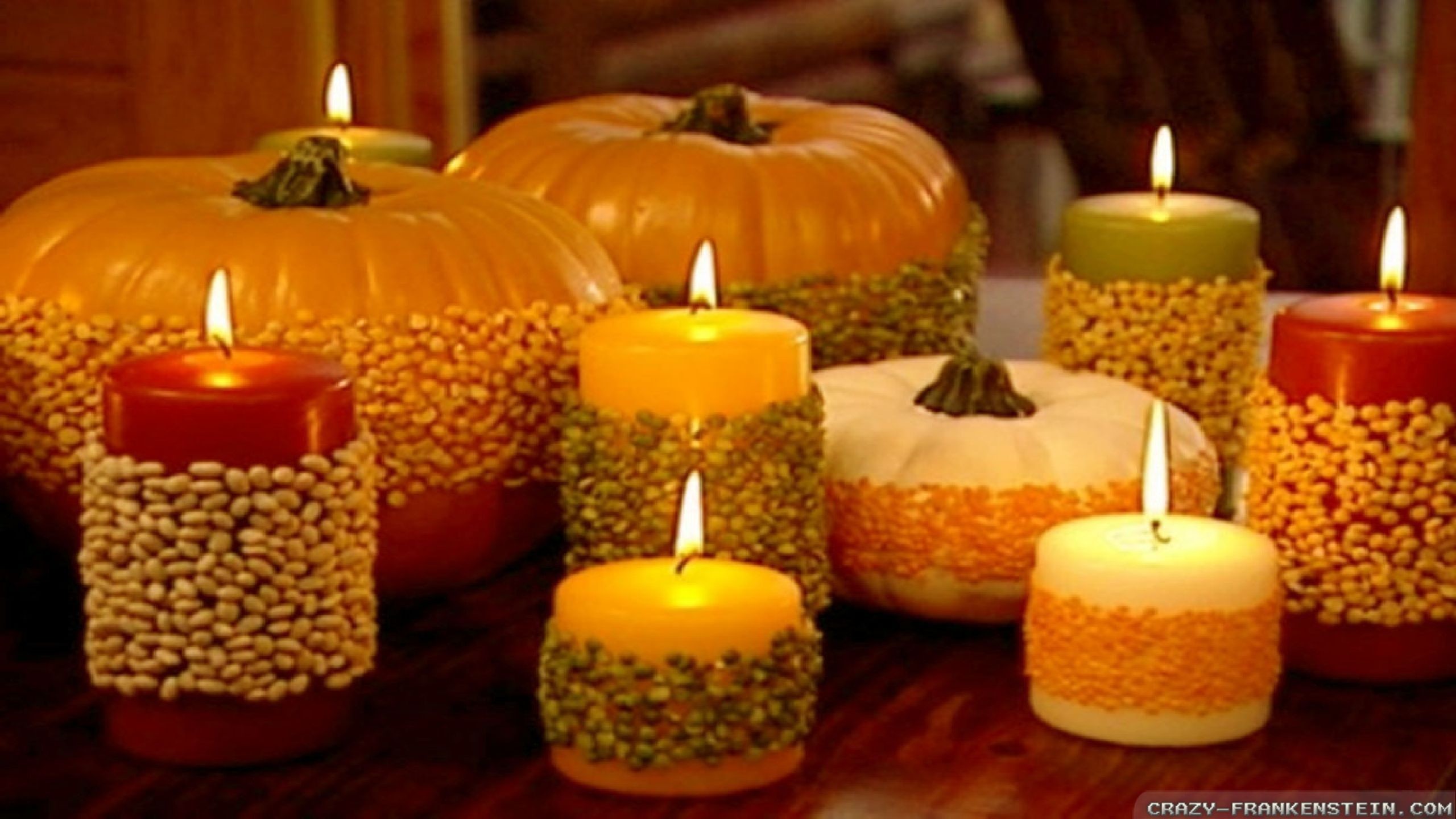 Fall Harvest Wallpaper Desktop Background Candles Autumn