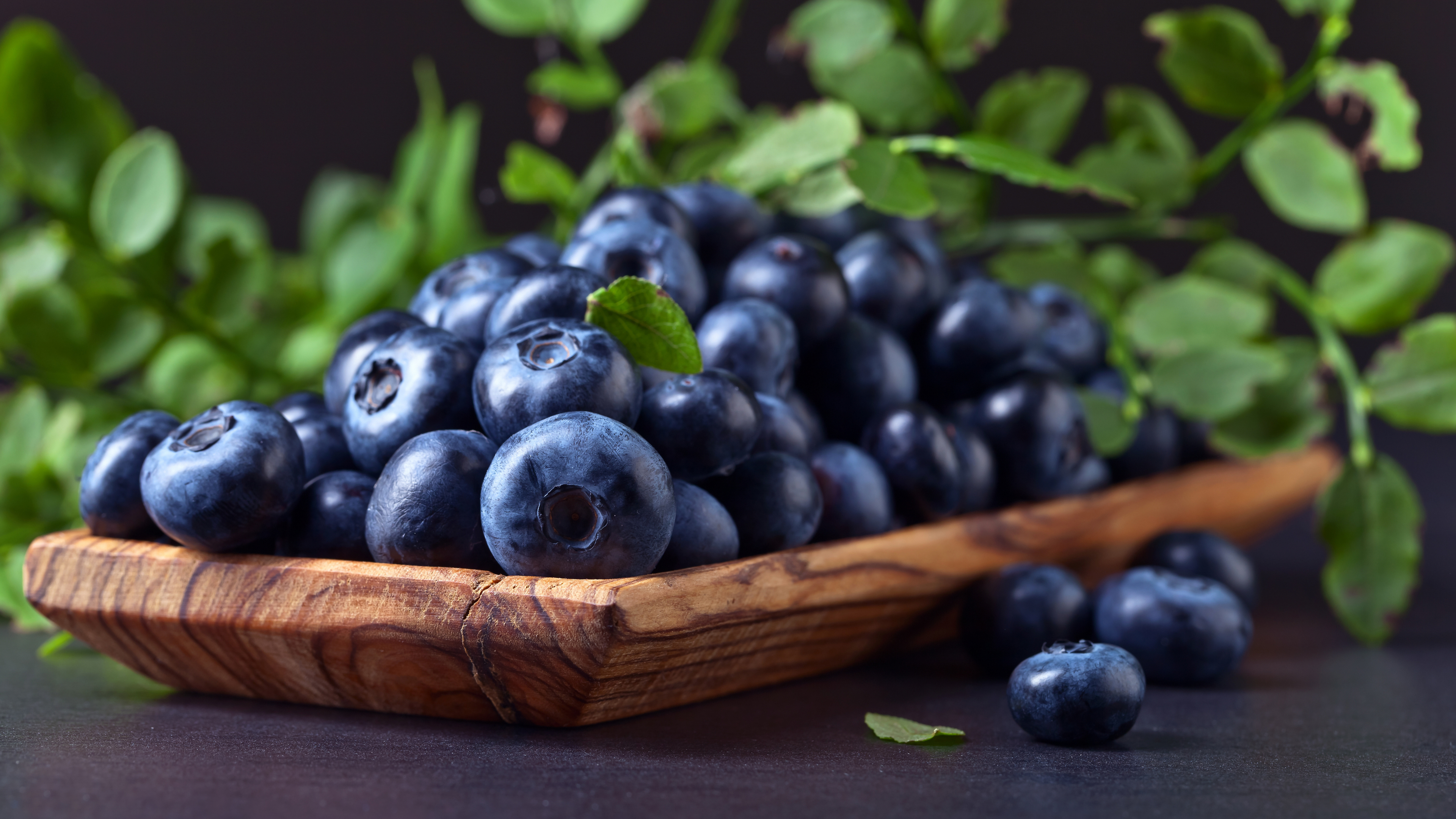 Download 3840x2160 wallpaper kitchen, leaves, blueberries, fruits, 4k, uhd 16: widescreen, 3840x2160 HD image, background, 305