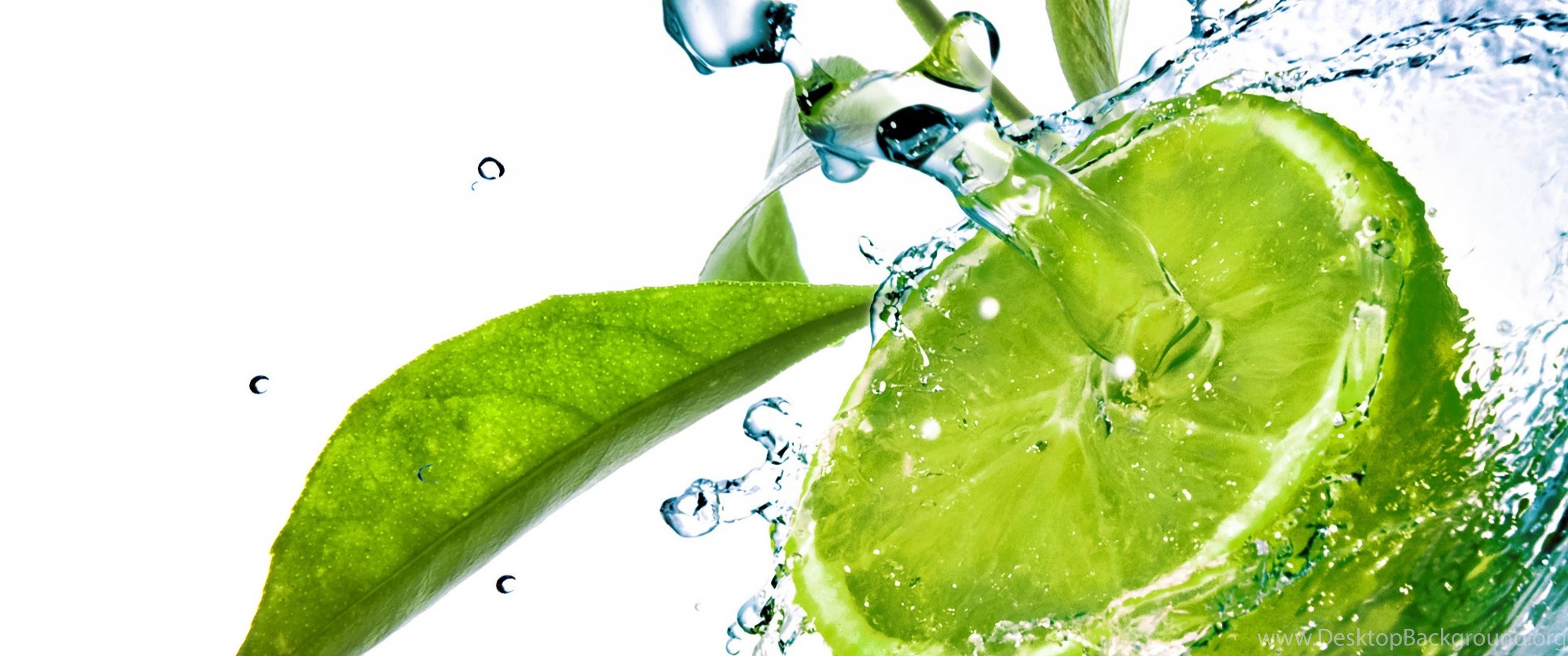 Download Wallpaper 3840x2160 Lime, Water, Fruit 4K Ultra HD HD. Desktop Background