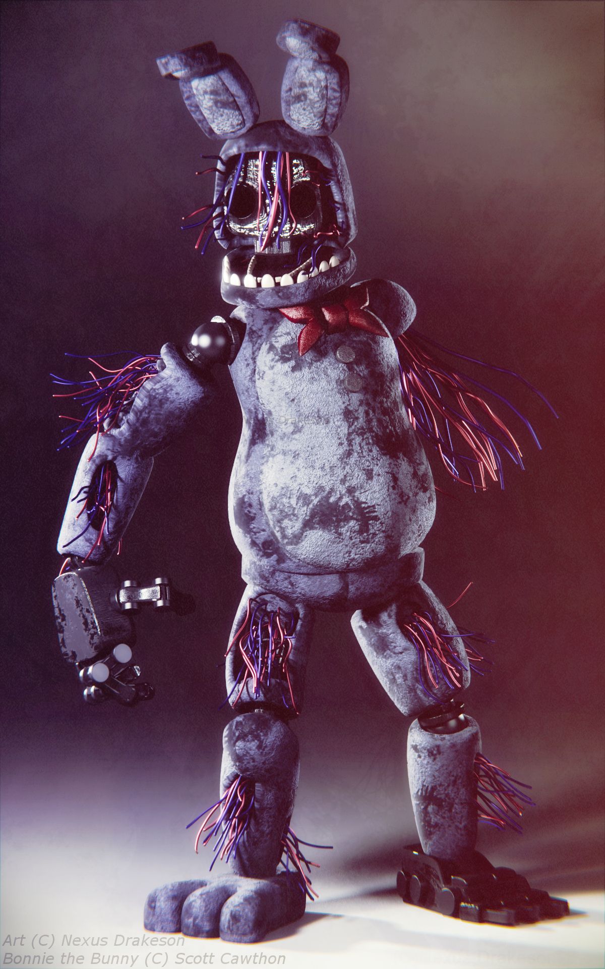 Withered Bonnie V4. Fnaf drawings, Fnaf, Fnaf characters