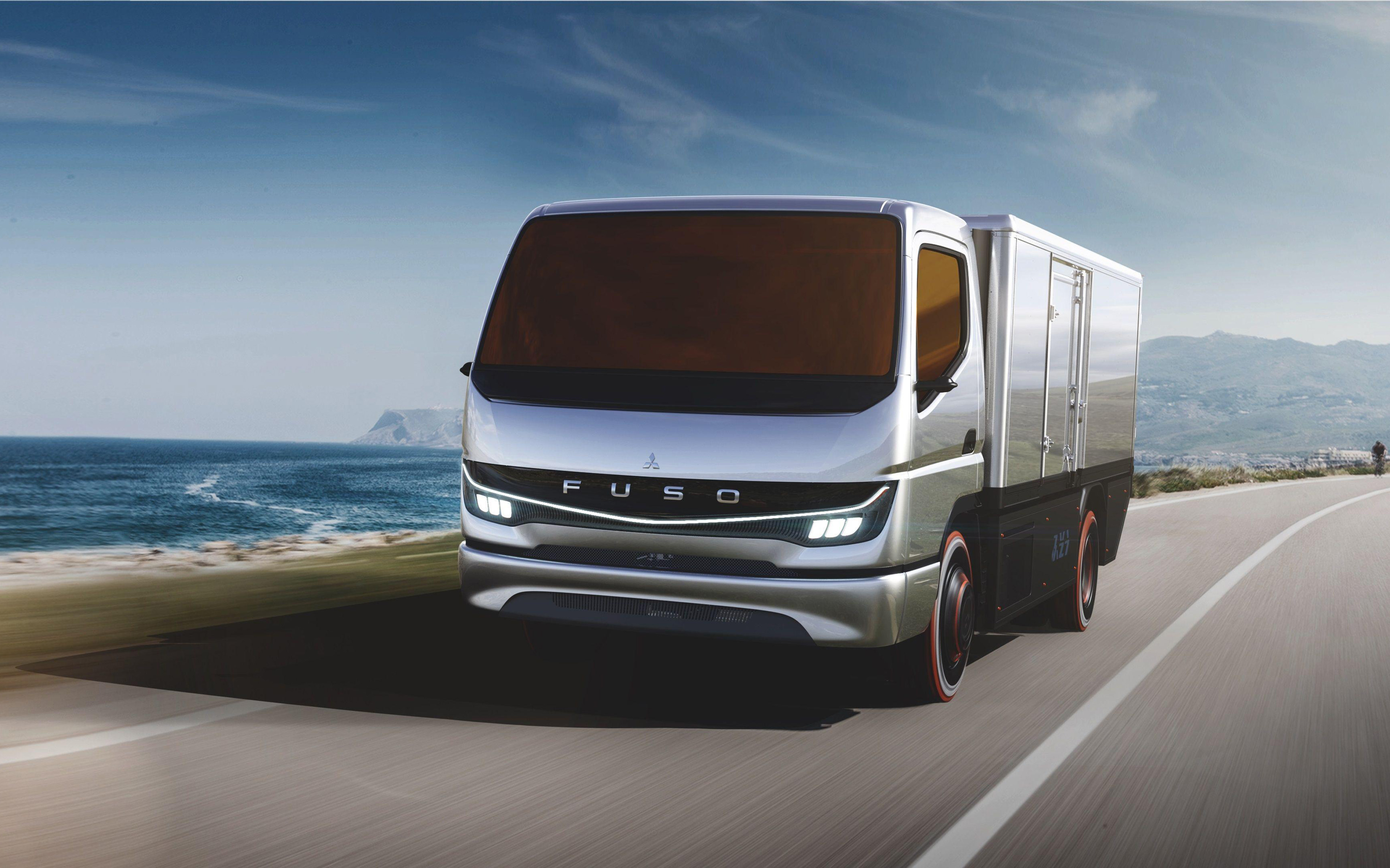 Download Wallpaper Mitsubishi Fuso Vision F Cell, 4k, LKW, 2019 Trucks, Electric Trucks, Cargo Transport, 2019 Mitsubishi Fuso, Mitsubishi For Desktop With Resolution 3840x2400. High Quality HD Picture Wallpaper