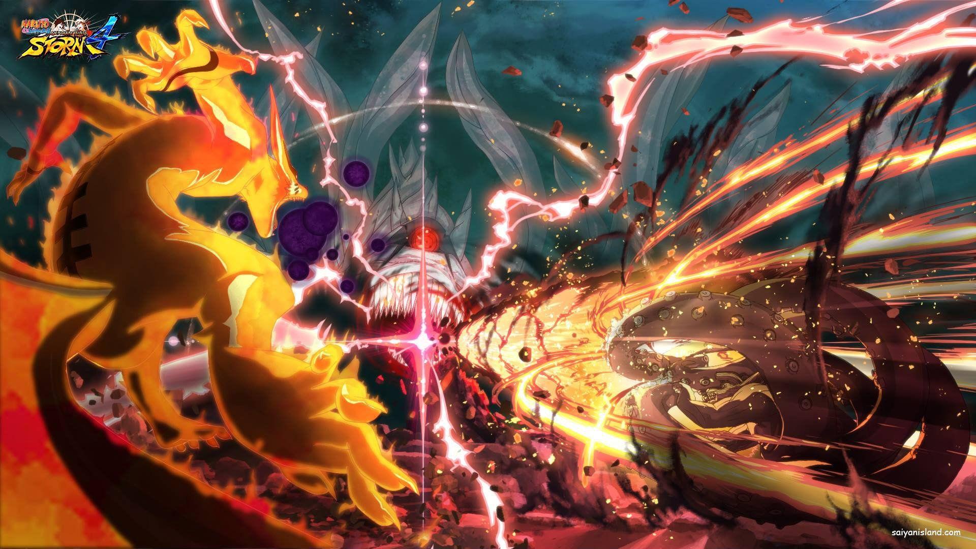 Kurama, Gyuki vs Ten Tails Key Art (Naruto Storm 4)