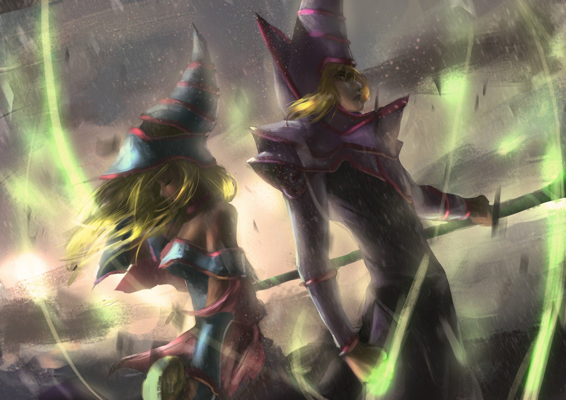 fantasy art, Magic, Yugioh, Dark Magician Girl Wallpaper HD / Desktop and Mobile Background