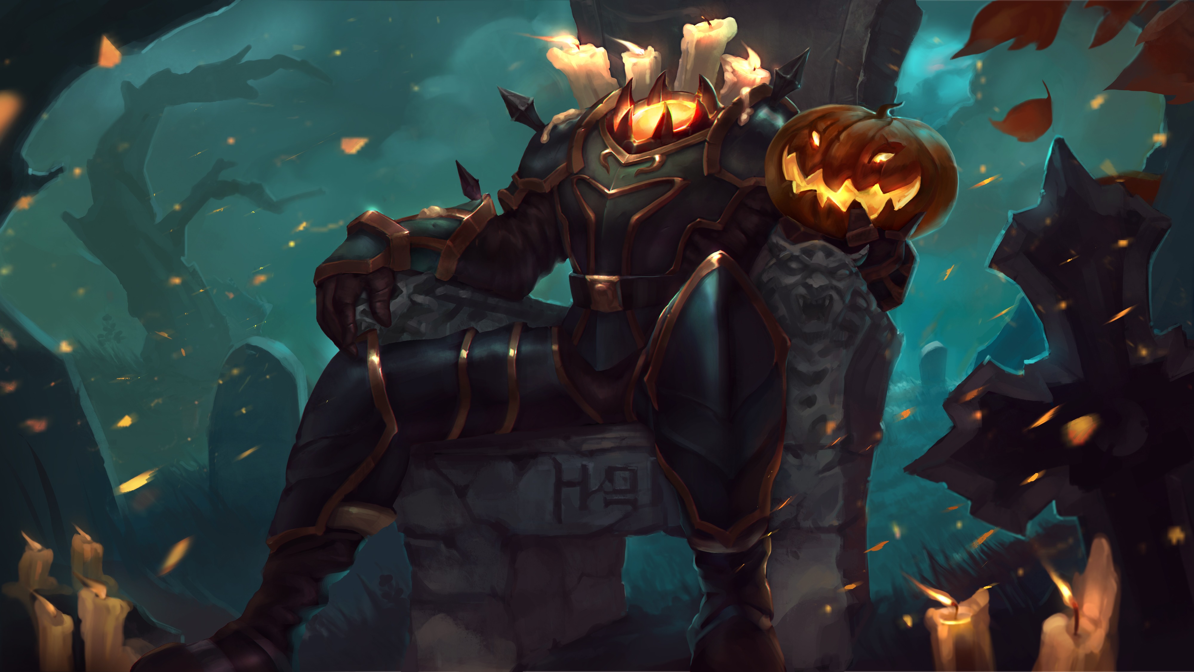 Wallpaper, anime, Halloween, Heroes of Newerth, games, screenshot, mecha, computer wallpaper, transmutenstein, hon 4000x2250