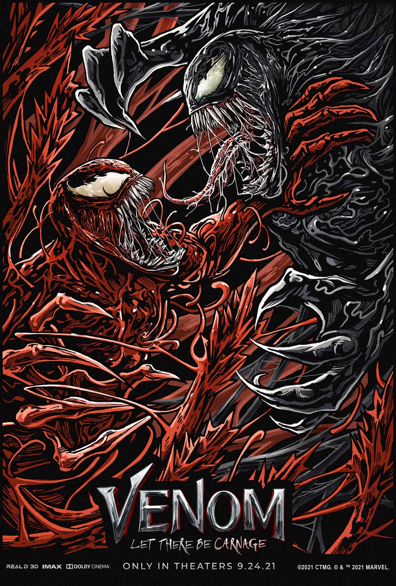 Venom: Let There Be Carnage's A Face Off In This Week's #FanArtFriday. Get Ready For A Showdown Like No Other In #Venom: Let There Be Carnage, Exclusively In Movie Theaters