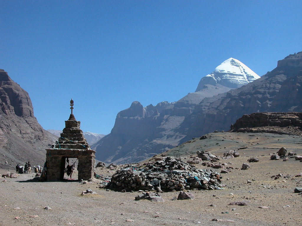 The holy Kailash in Tibet. start the Kora around the Kailas