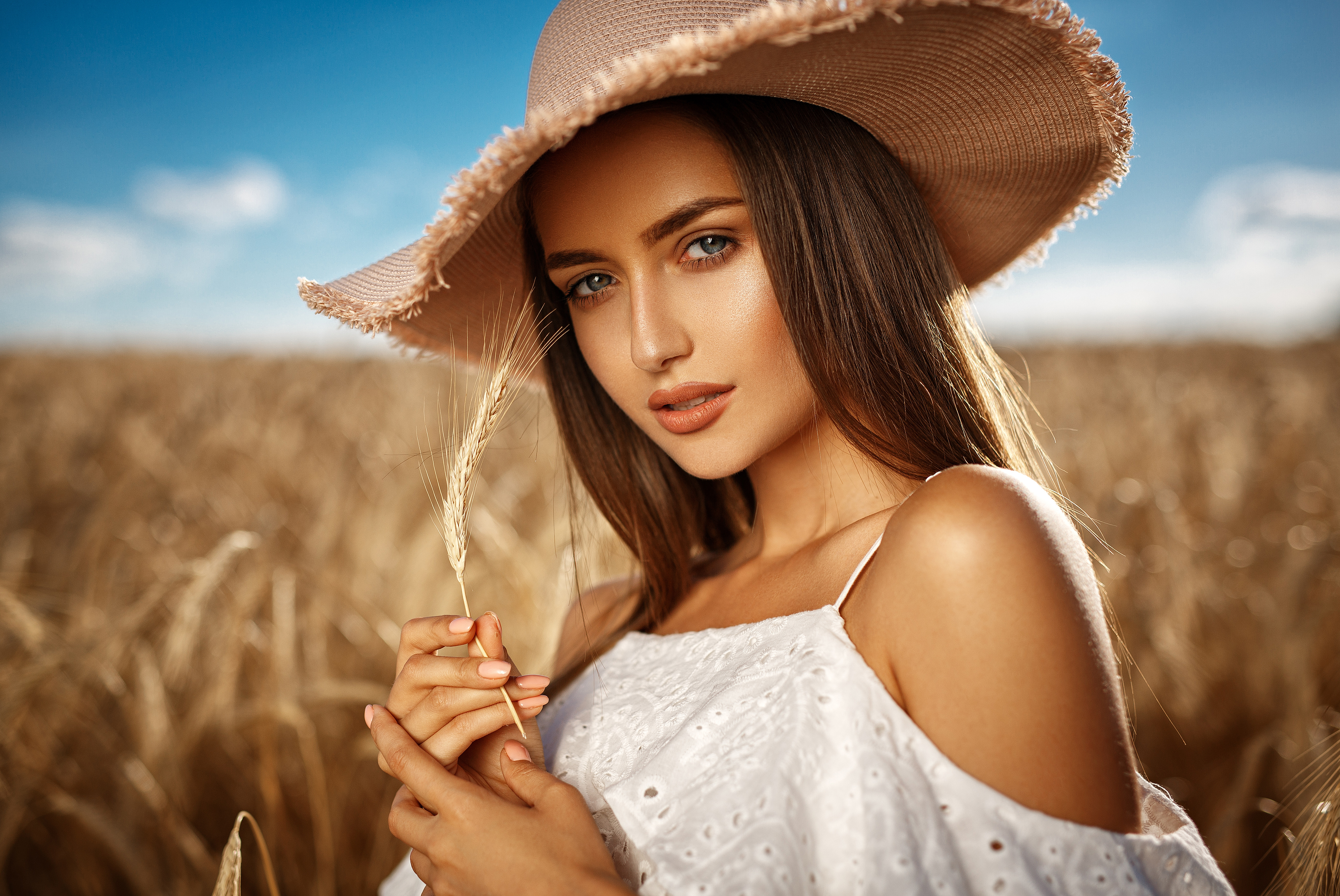 Girl Wearing Hat 4k 1600x900 Resolution HD 4k Wallpaper, Image, Background, Photo and Picture