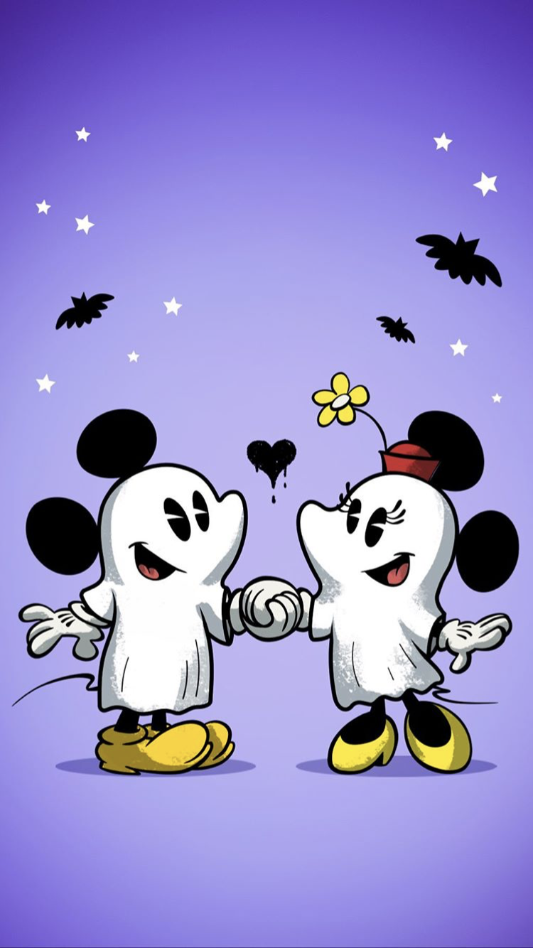 Mickey & Minnie Mouse Halloween Wallpaper / Disney Wallpaper / Disney Halloween. Fondos de halloween, Fondo de pantalla halloween, Pantallas de halloween