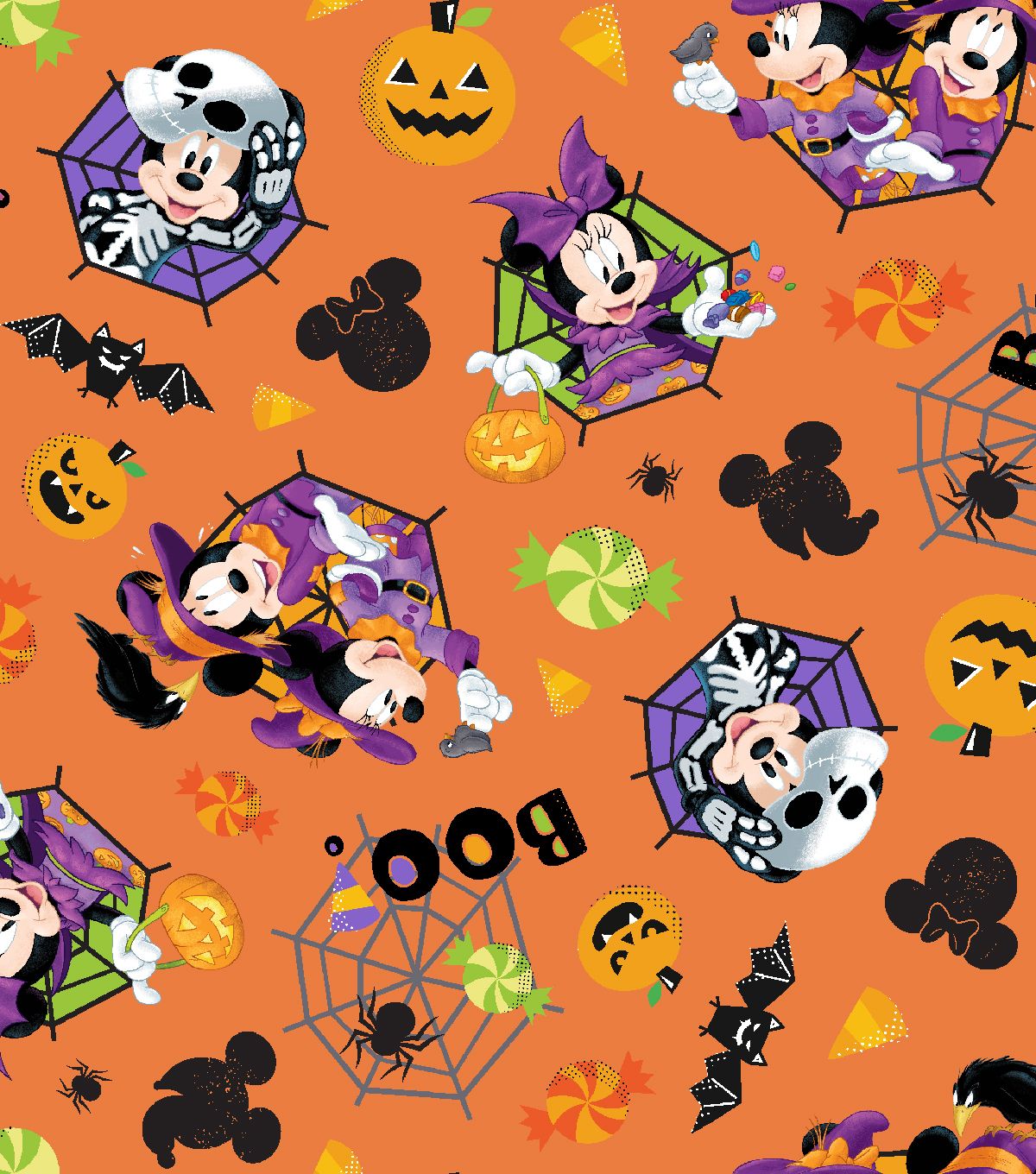 Disney Mickey & Minnie Halloween Cotton Fabric 43\u0022 Feelin\u0027 Spooky,. Mickey Halloween, Mickey Mouse Halloween, Disney Halloween