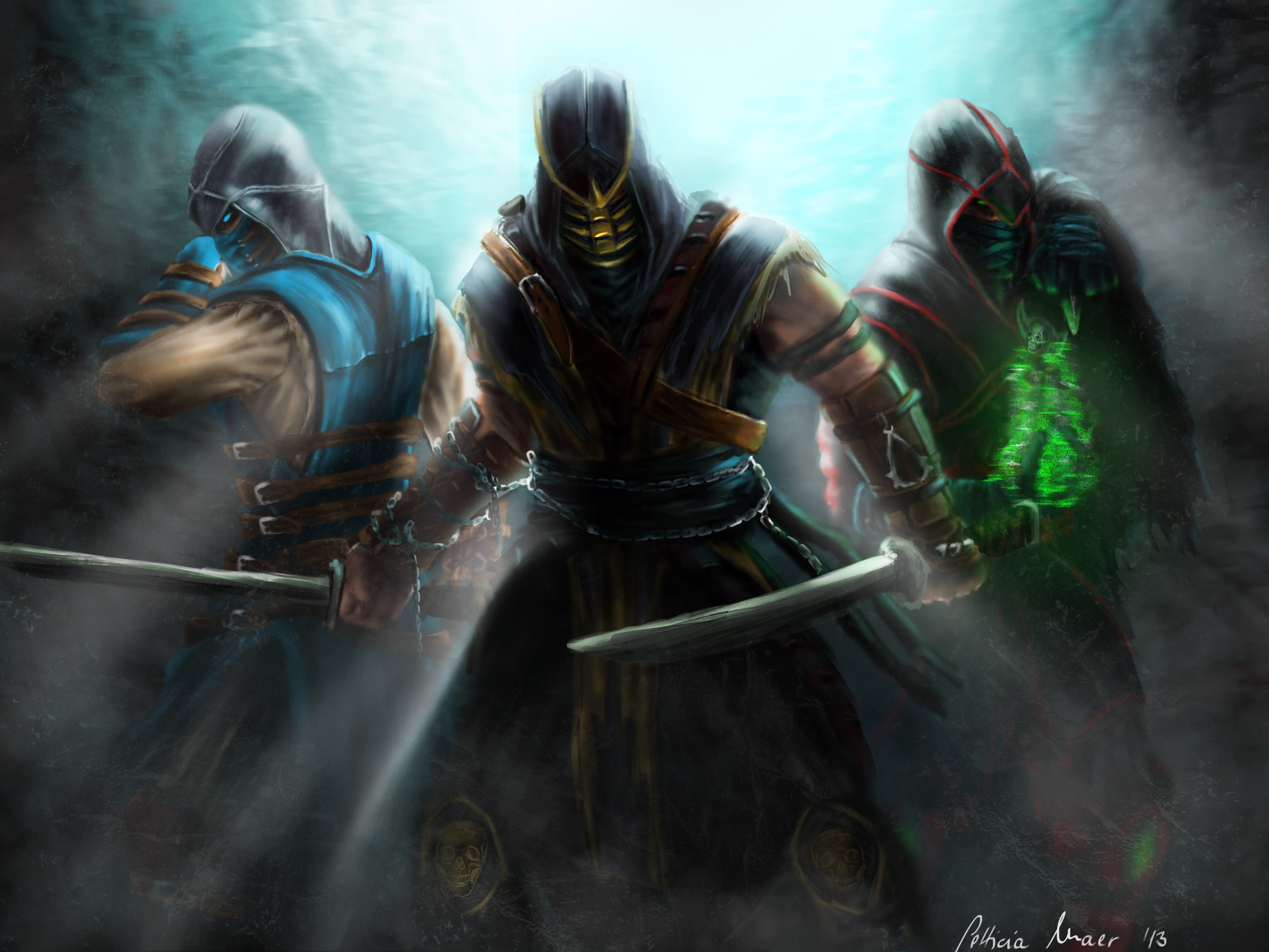 Mortal Kombat, Scorpion, Sub Zero, Ermac, Assassins Wallpaper
