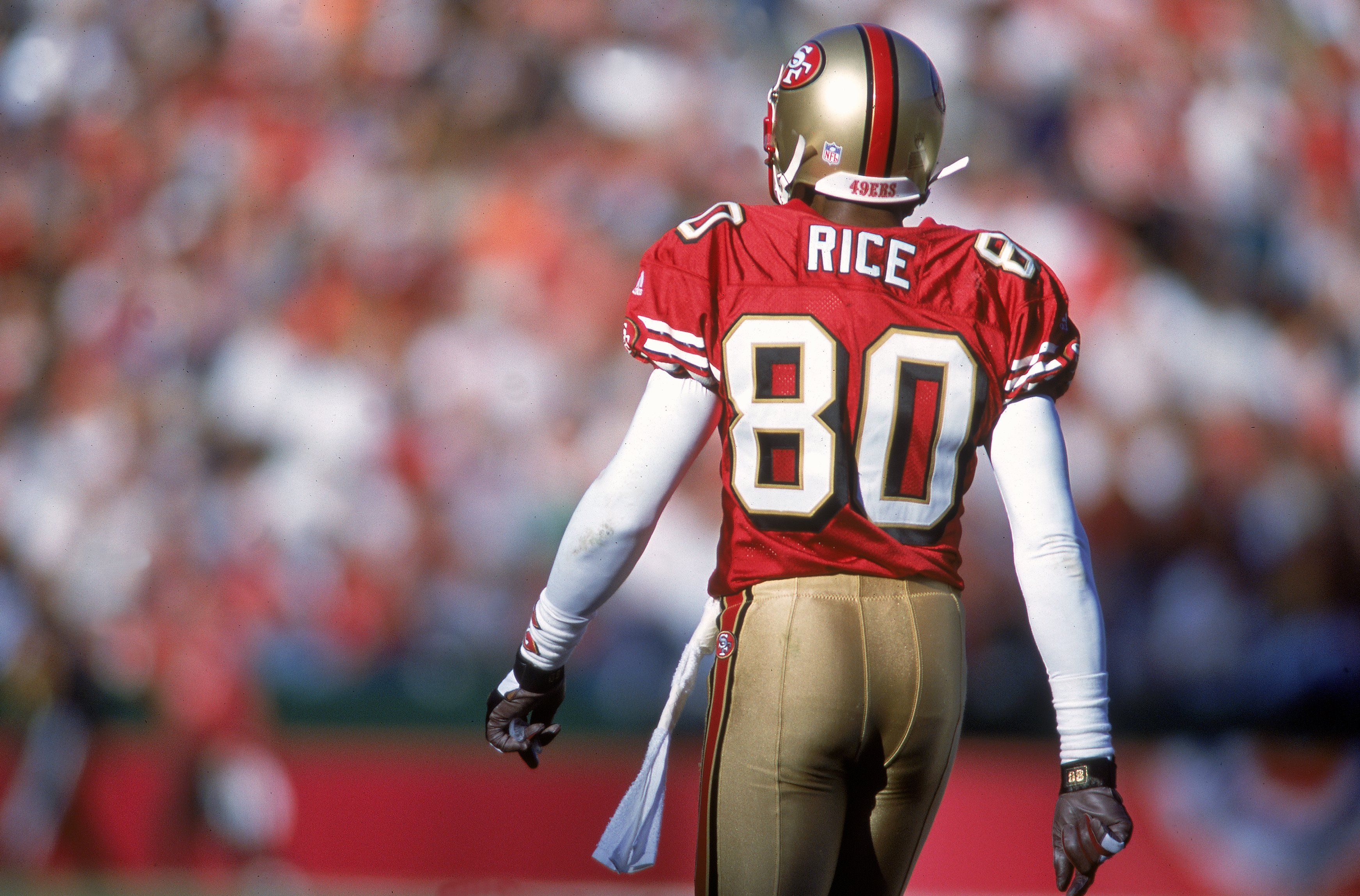 Download Jerry Rice In Field 49ers iPhone Wallpaper