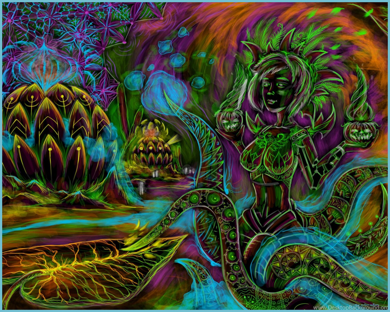 Trippy Mushroom Wallpaper HD Desktop Background Mushroom Wallpaper