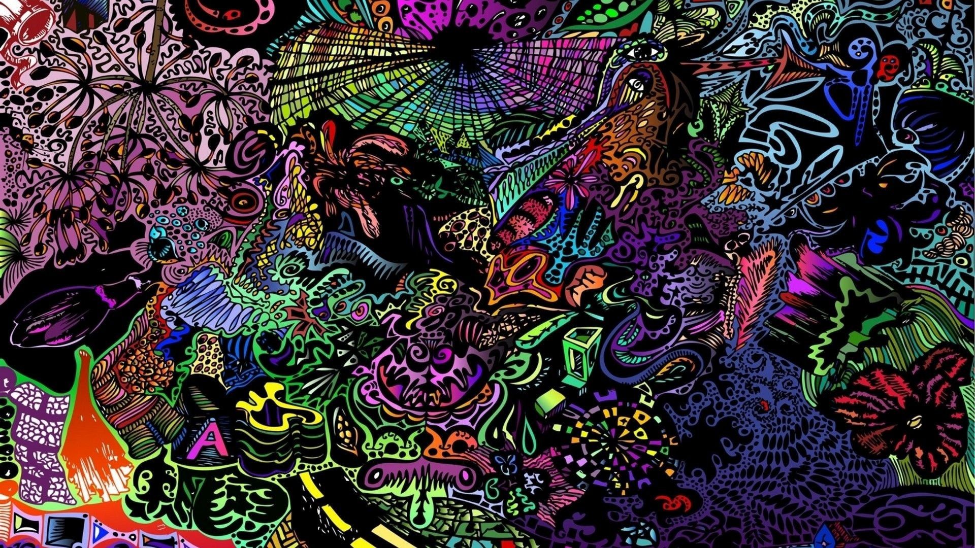 I Love Weed Trippy Wallpaper