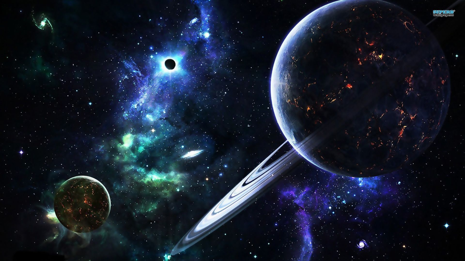 Galaxy Theme of Planets Wallpaper