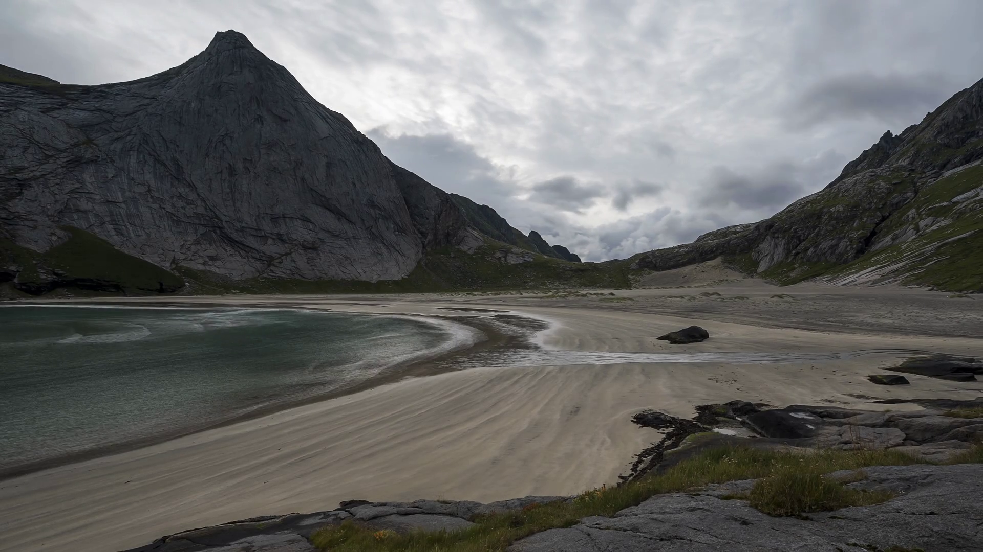 Bunes Beach in Lofoten Stock Video Footage