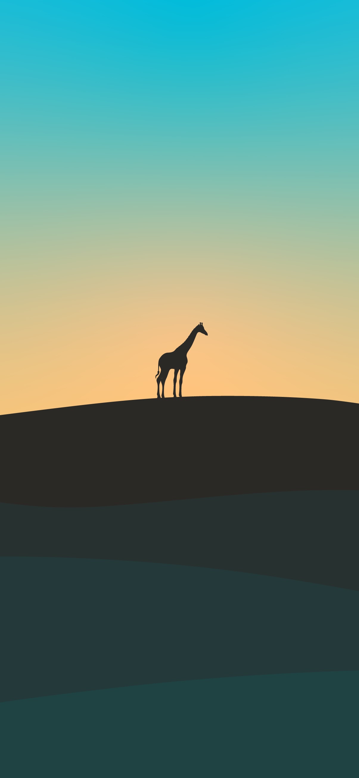 Giraffe minimalist wallpaper