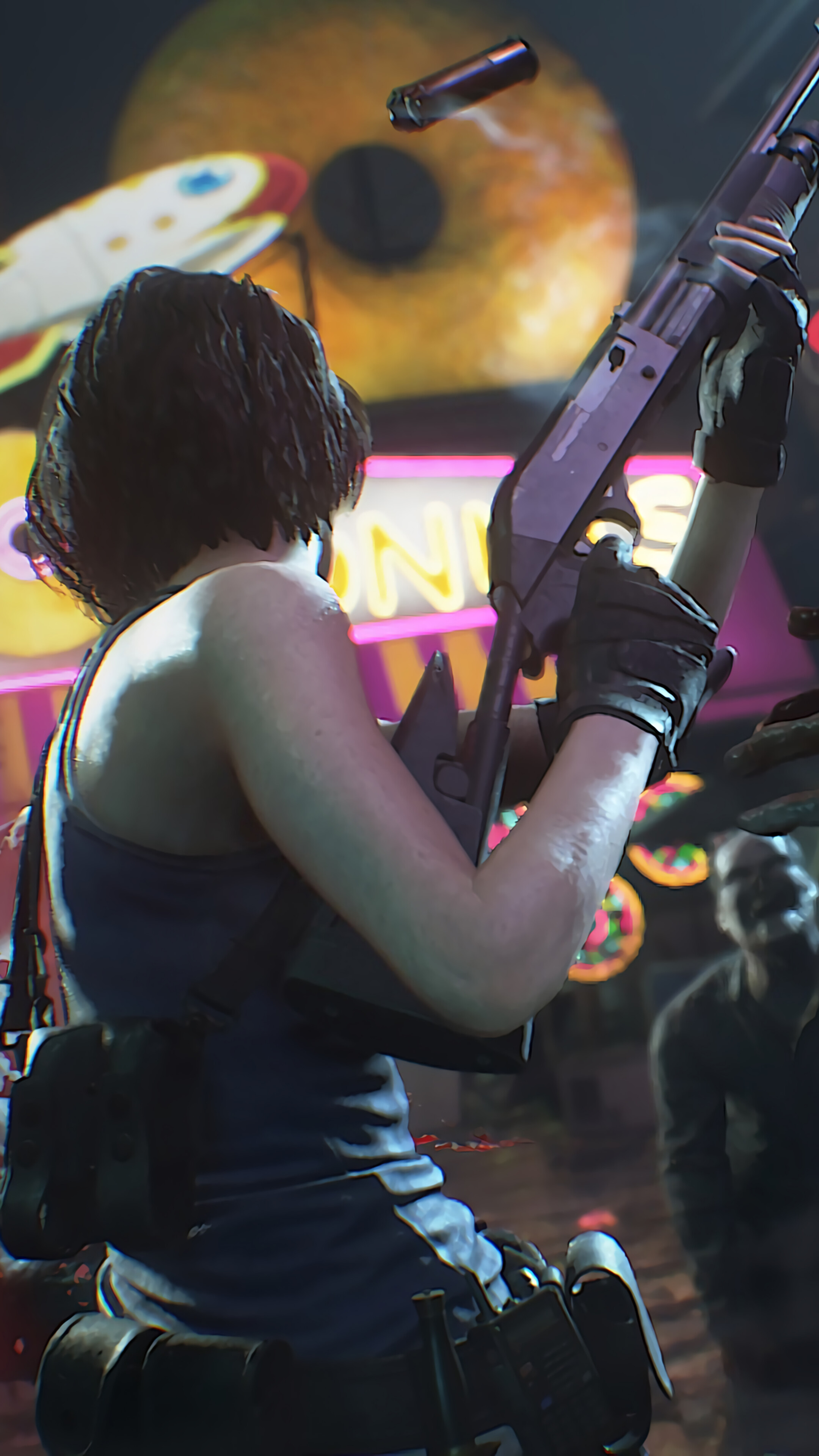 Resident Evil 3, Remake, Fighting, Zombies, 4K phone HD Wallpaper, Image, Background, Photo and Picture. Mocah HD Wallpaper