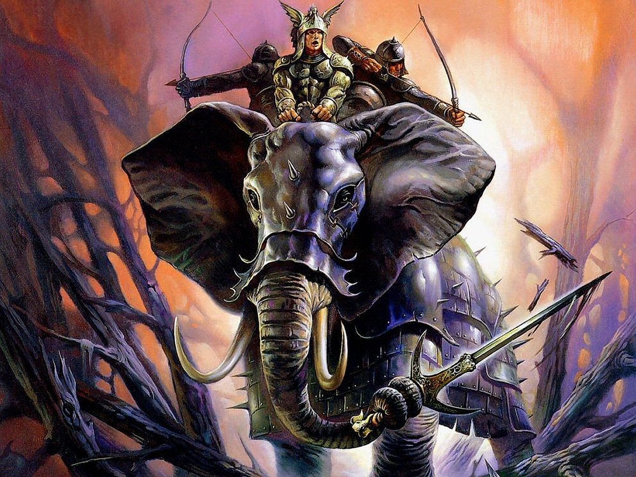 Elephant riders Wallpaper. Warriors wallpaper, Fantasy art, Fantasy