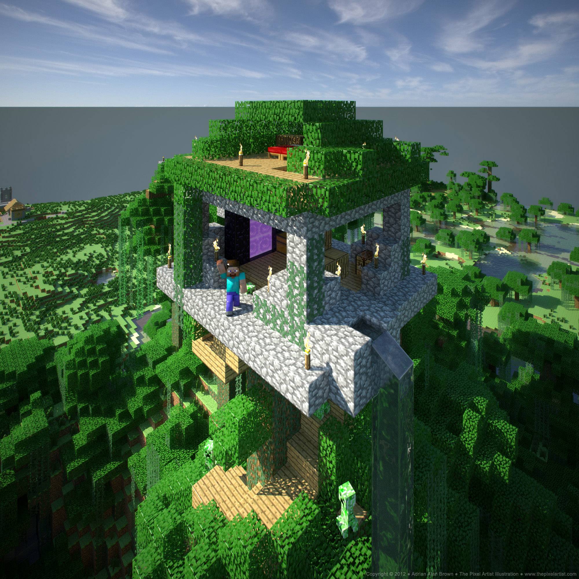 The Pixel Artist: Photoreal Minecraft! (and wallpaper!) Art Your Creation