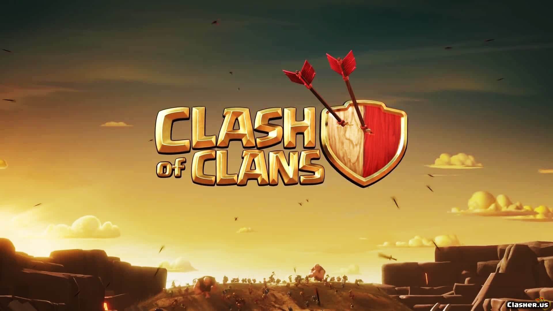 Clash of Clans logo sky of Clans Wallpaper