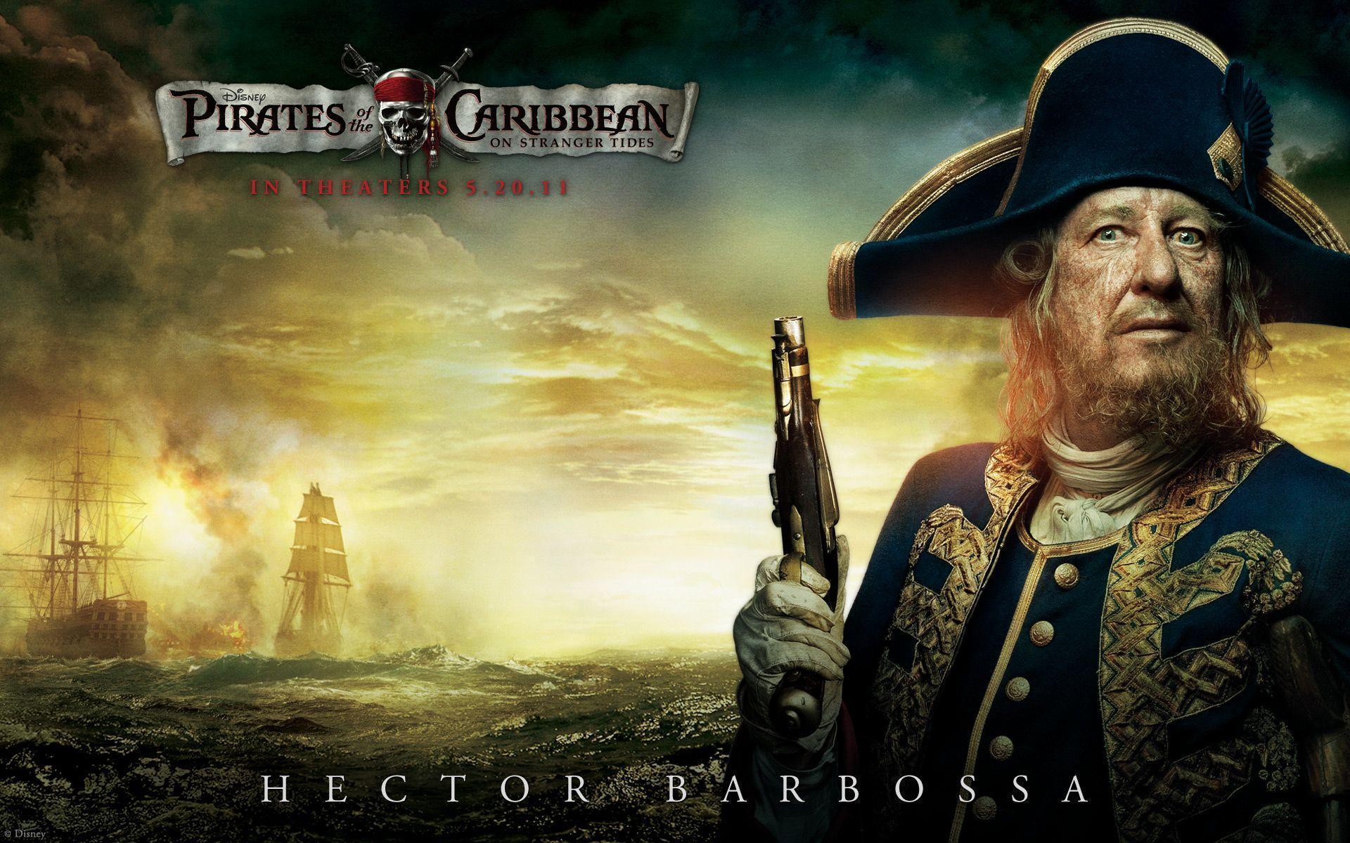 Geoffrey Rush in Pirates Of The Caribbean 4 Wallpaper