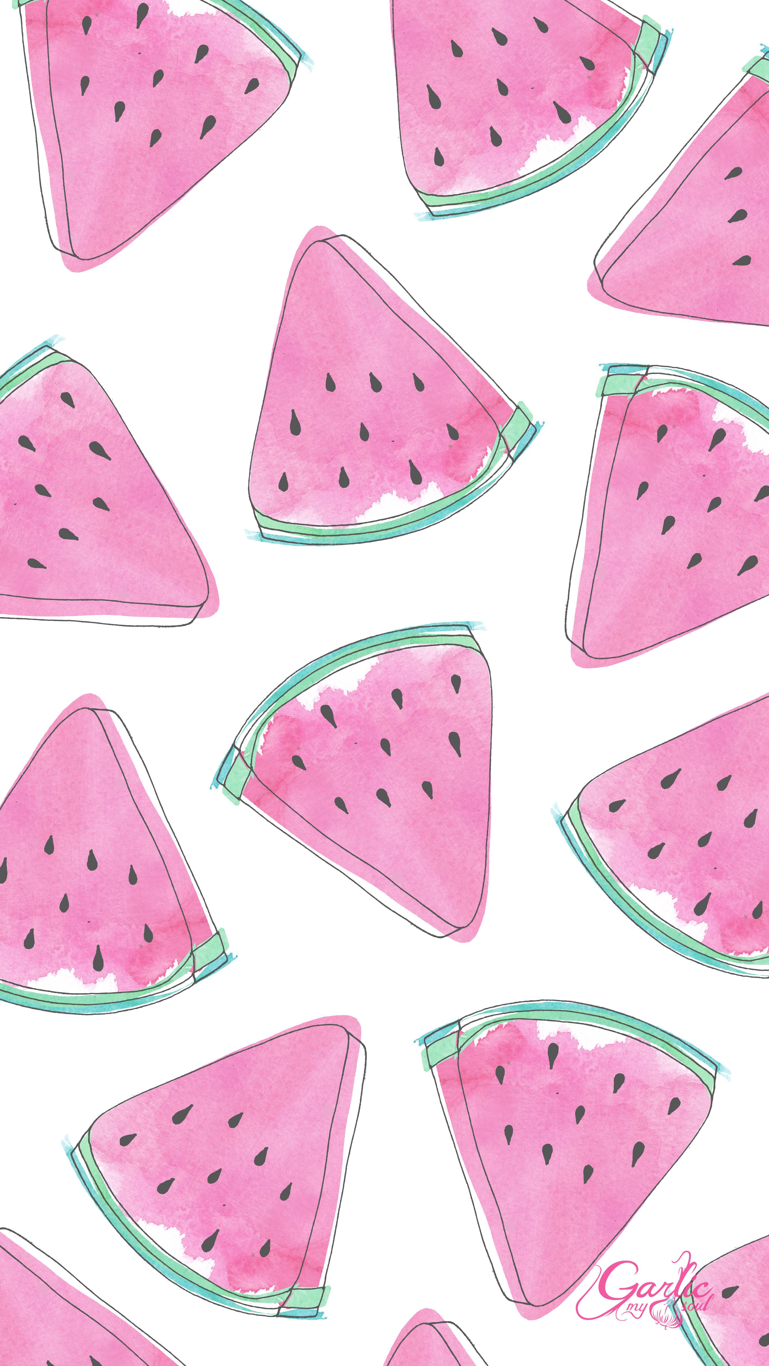 Kawaii Watermelon Wallpaper