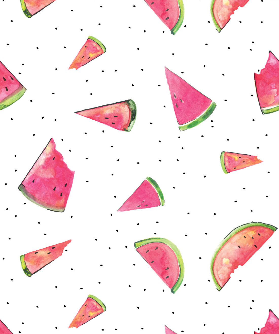 A Slice, Bright, Bold Watermelon Wallpaper