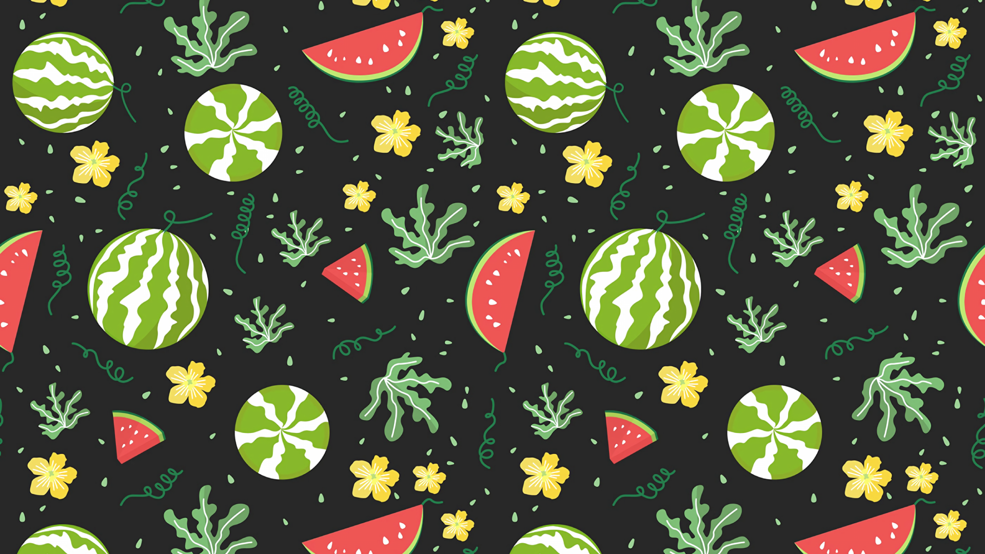 Desktop wallpaper watermelons, fruits, pattern, digital art, HD image, picture, background, 5c67c8