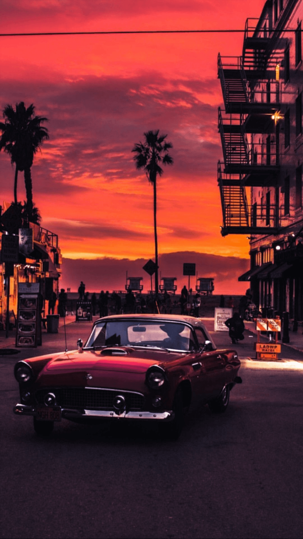 Retro Neon Car Sunset Wallpapers - Wallpaper Cave