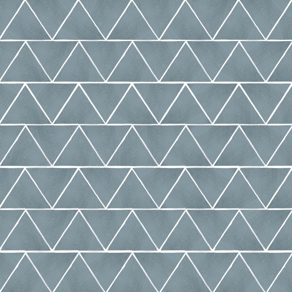 Triangles Wallpaper in Slate Blue