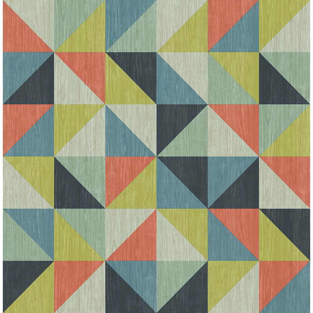 A Street Prints Puzzle Blue Geometric Blue Wallpaper Sample 2697 22621SAM Home Depot