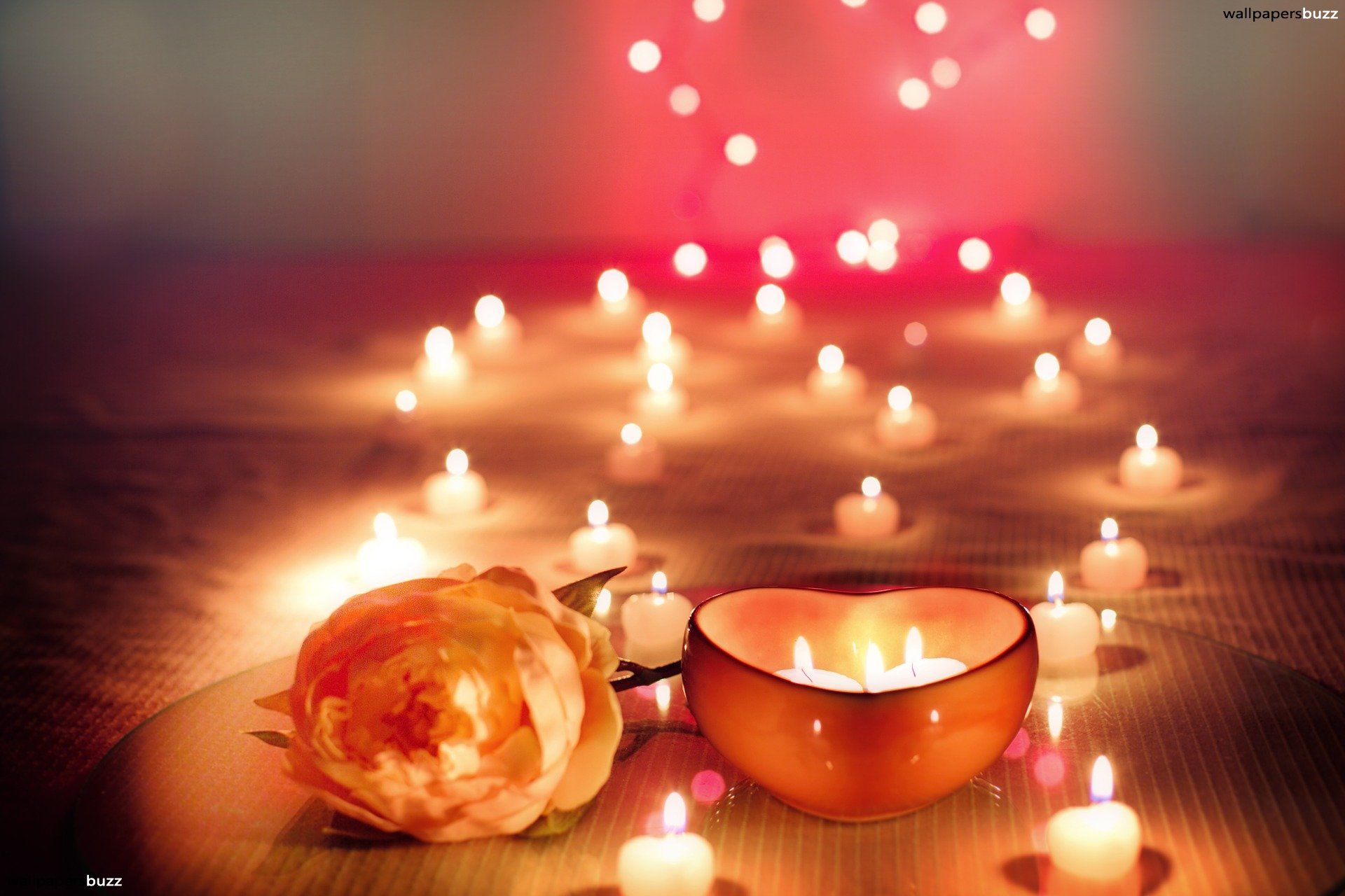Romantic Candles Wallpaper