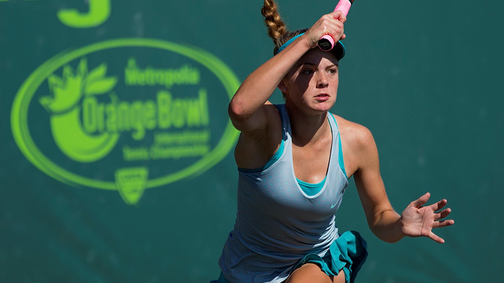Katie Swan Tennis Women Brunette Braids Tennis Player Upscaled Wallpaper:1920x1080