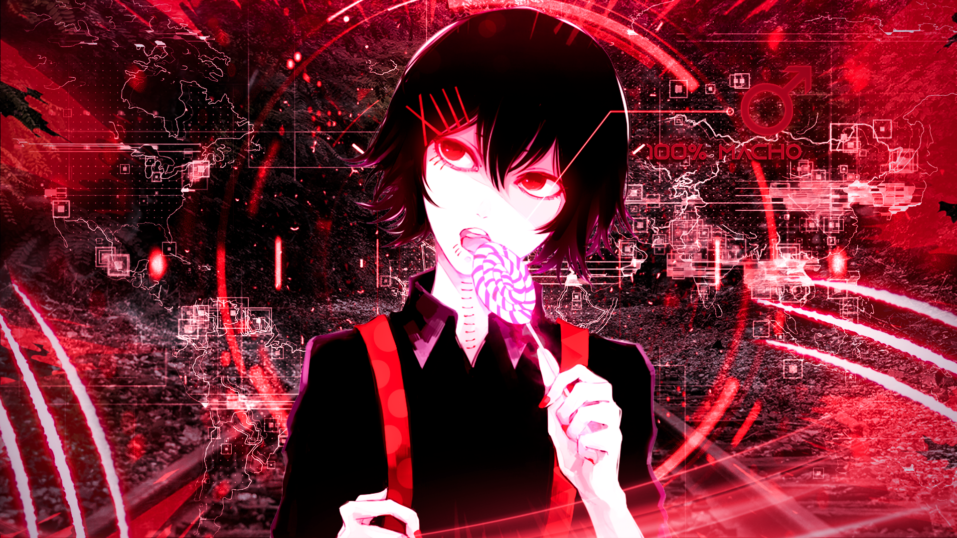 Suzuya Juuzou, Candy Boy, Tokyo Ghoul, Tokyo Ghoul:re, red eyes HD Wallpaper