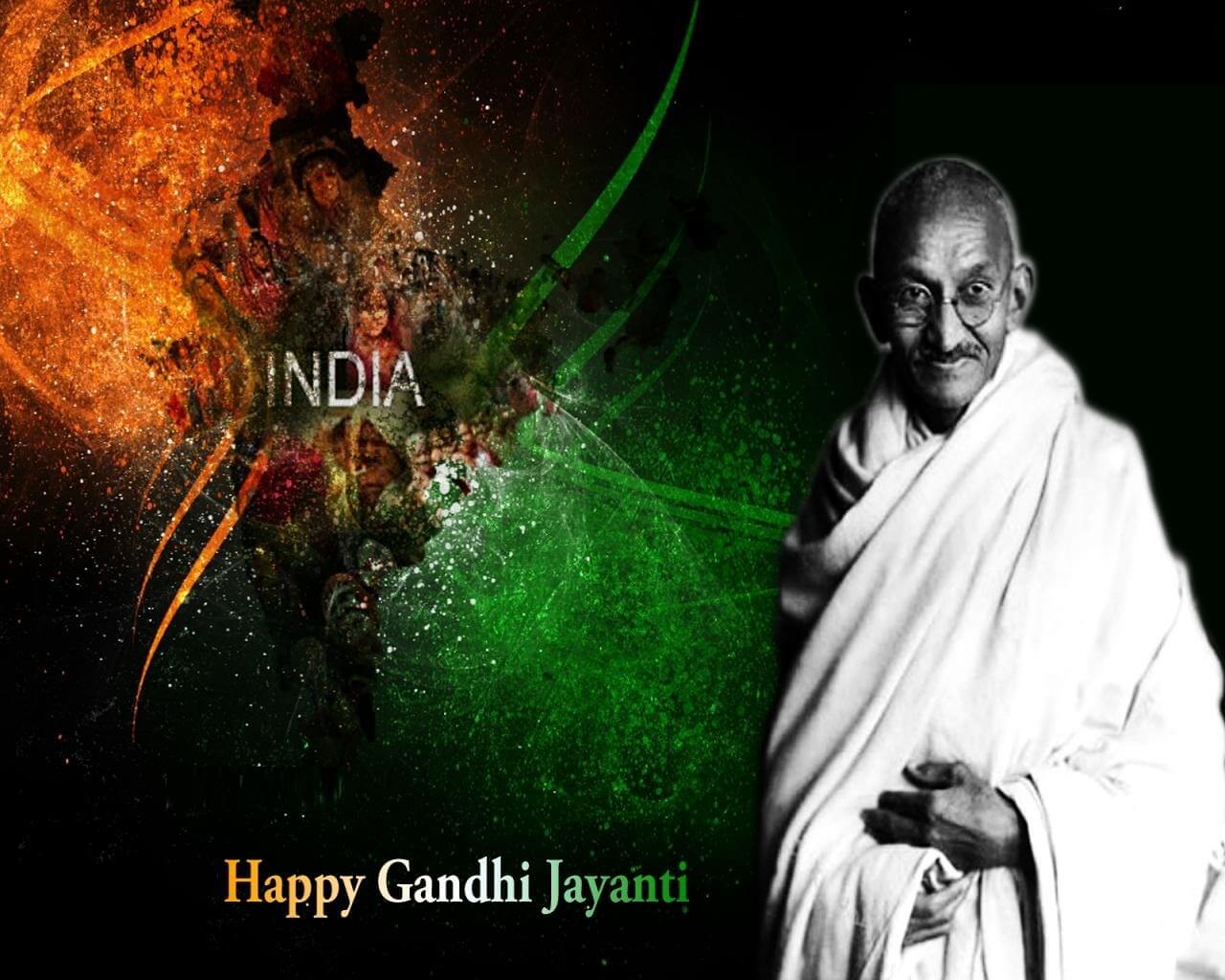 Happy Gandhi Jayanti October 2 HD Wallpaper