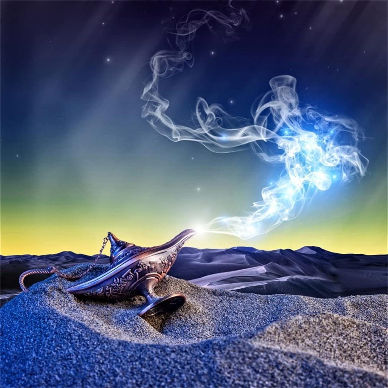 Amazon.com, CSFOTO 5x5ft Background for Magic Aladdin Lamp Photography Backdrop Desert Antique Desire Dream Arabian Fantasy Wish Sand Promise Lantern Success Hope Fairy Tale Photo Studio Props Wallpaper