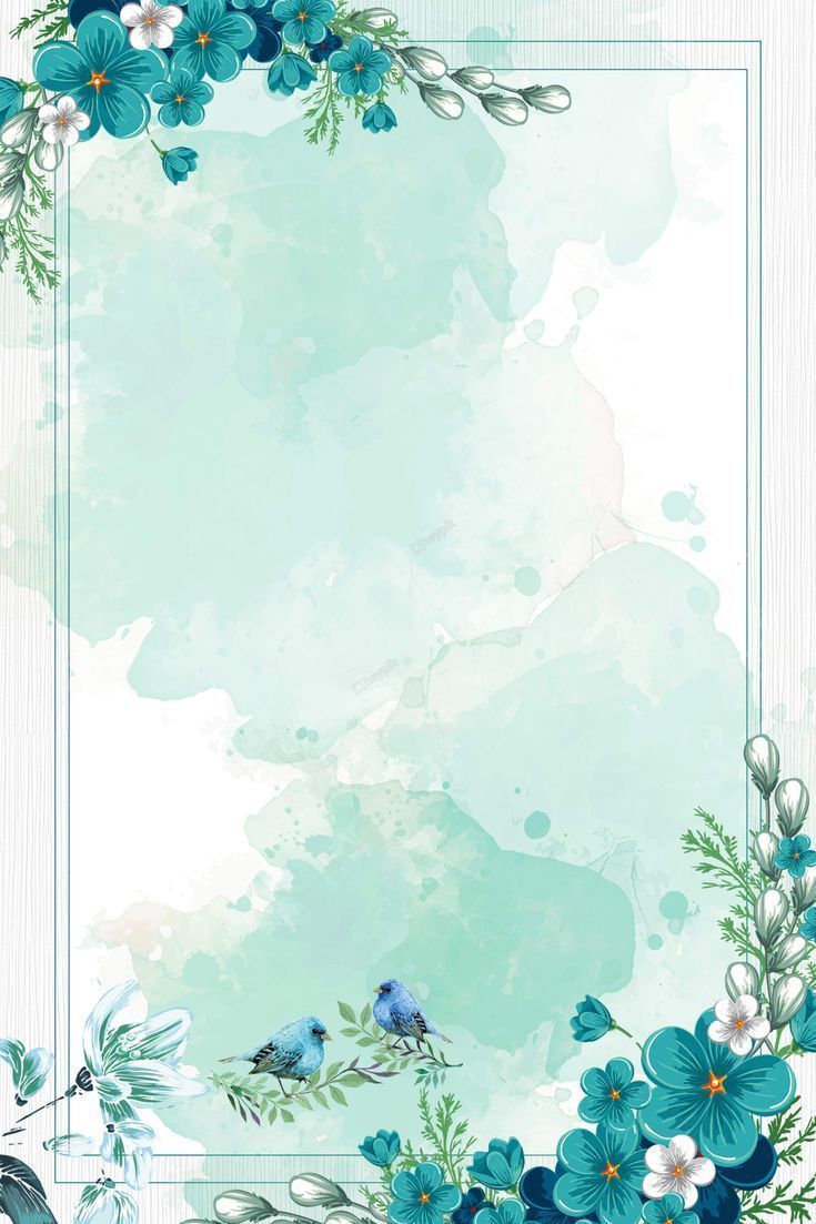 chinese style watercolor blue flowers border backg. - #backg #Blue #border #Ch.. Watercolor flower background, Flower background wallpaper, Flower background