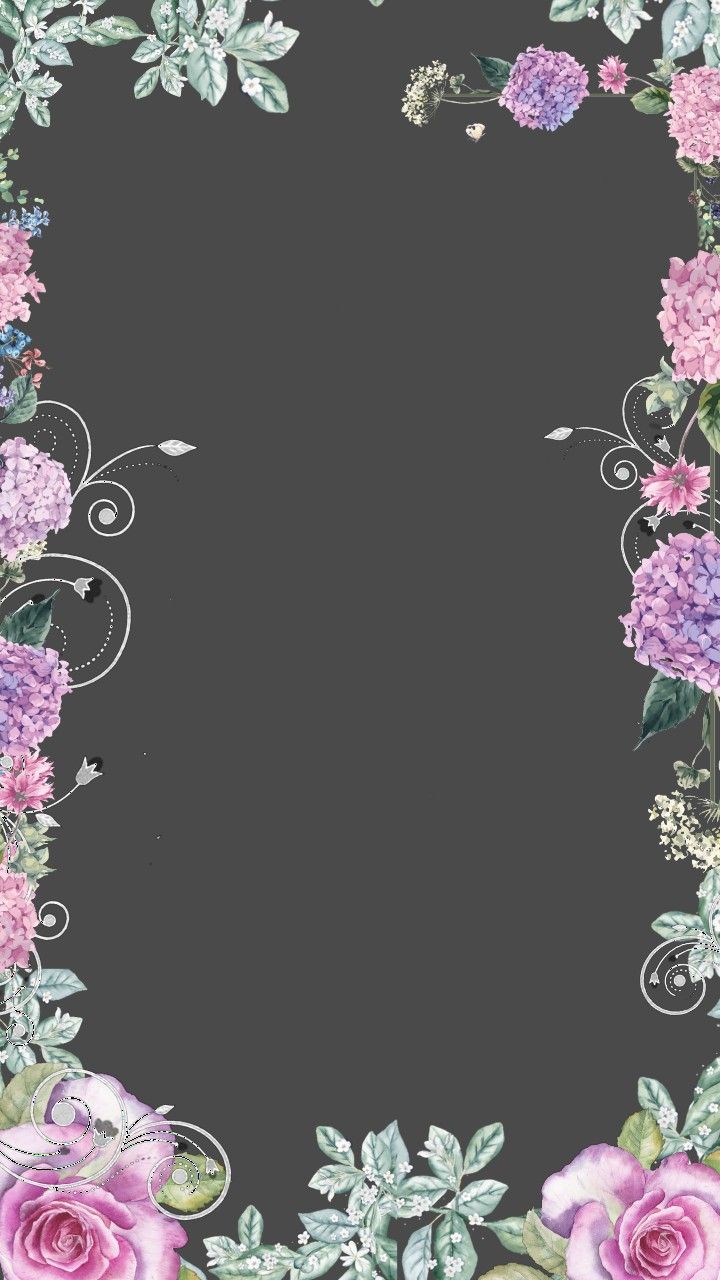 Phone wallpaper background floral frame android border. iPhone wallpaper glitter, Phone wallpaper, Wallpaper background