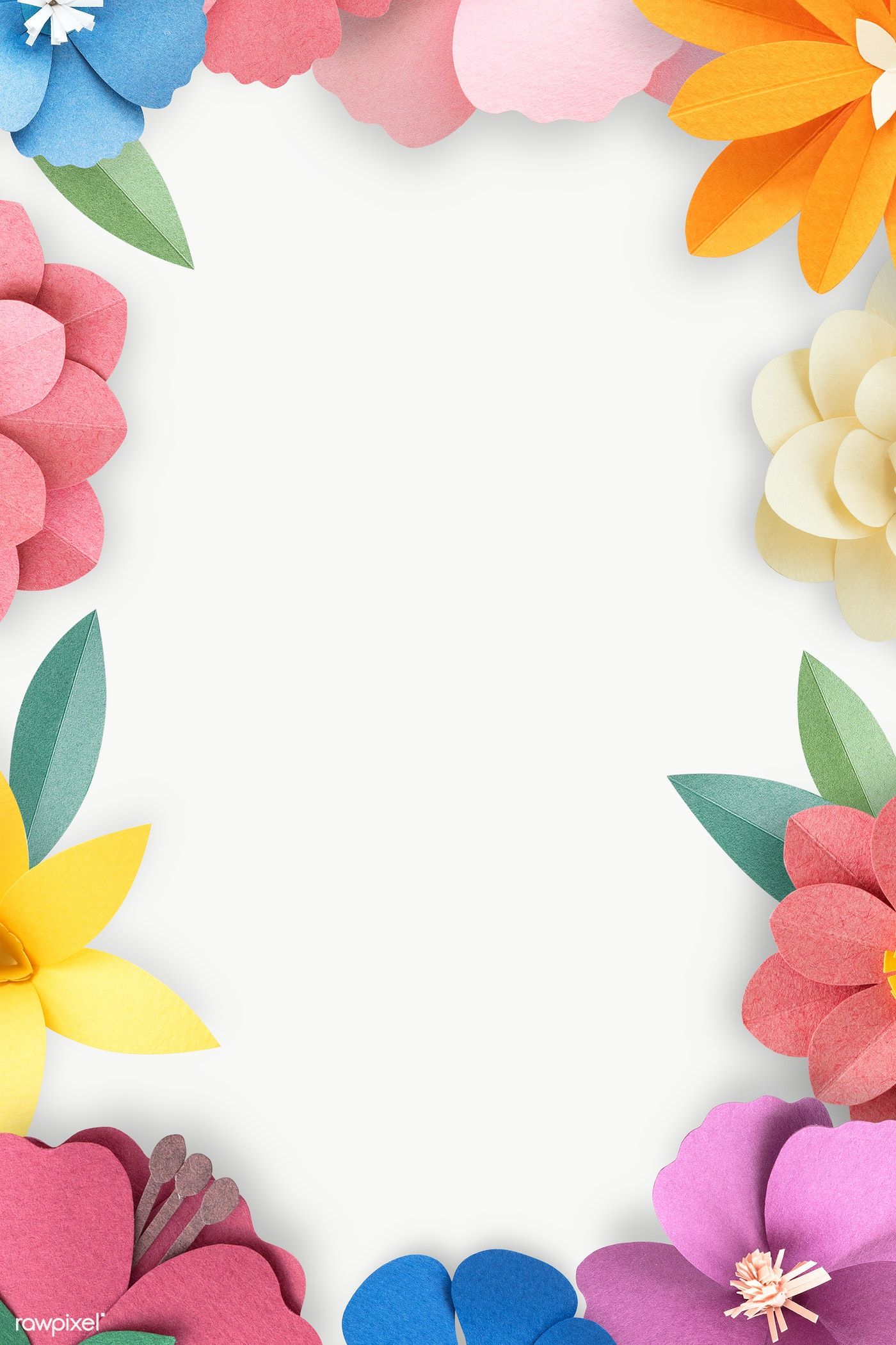 Colorful and tropical floral frame transparet png / nunny. Floral border design, Flower frame png, Flower frame