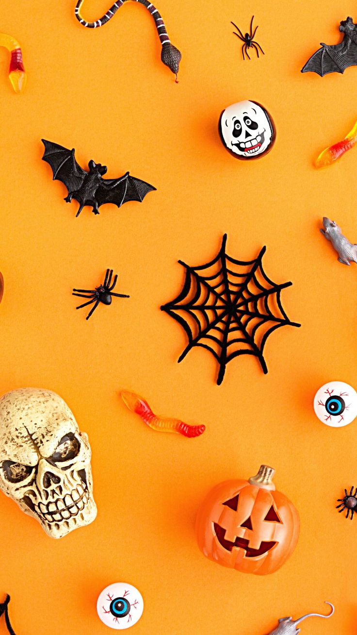 Cute Halloween Wallpaper ideas for iPhone. FREE. Halloween wallpaper iphone, Halloween wallpaper iphone background, Skull wallpaper