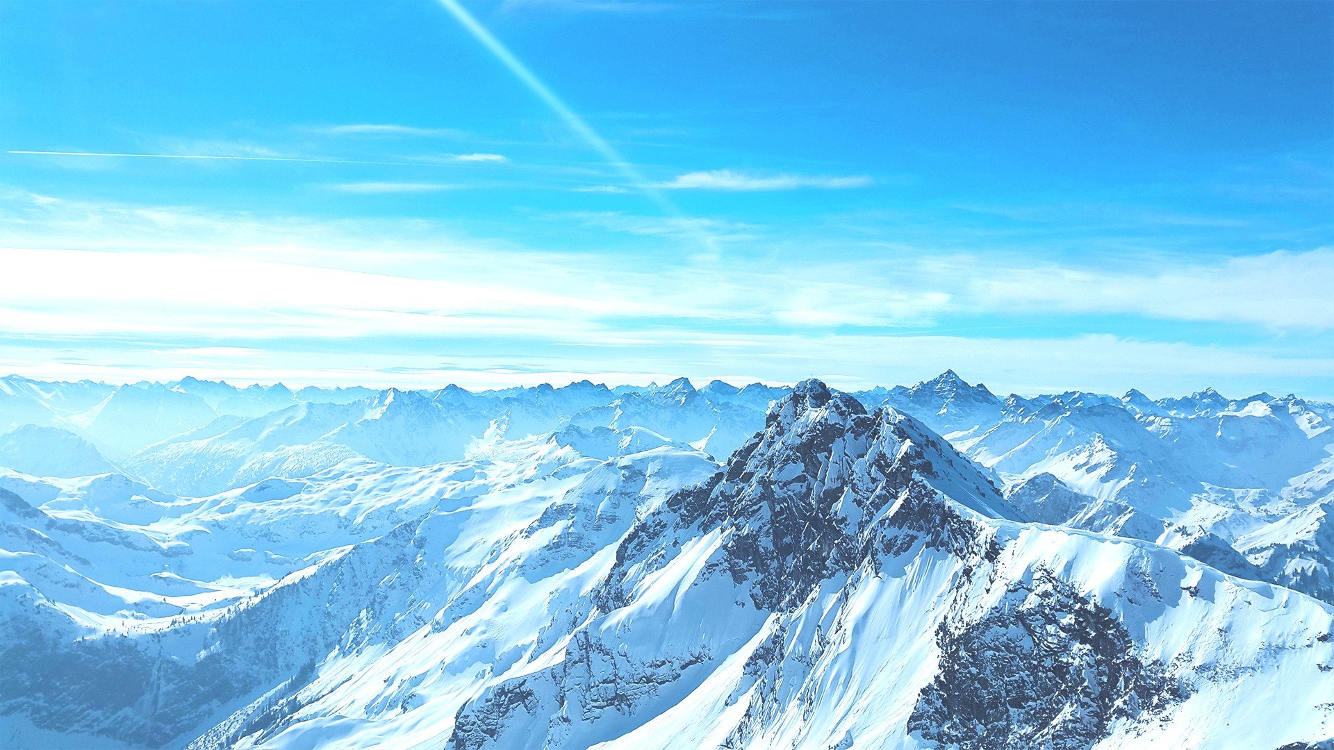 mountains, Landscape, Blue, Nature, Sky, Snow, Clouds, Mount Everest Wallpaper HD / Desktop and Mobile Background