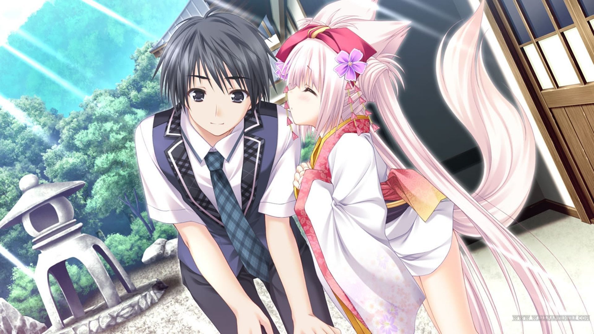 Gamer Couple Cute Anime Wallpaper