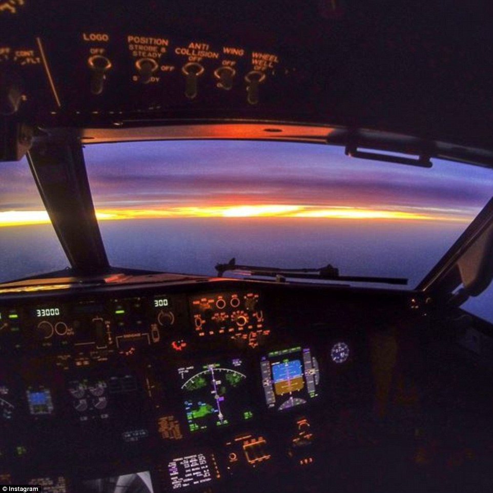 The stunning image that show dozens of pilots are breaking safety rules: Contraband instagram snaps increasingly taken by men behind the controls even when coming in to LAND. Daily Mail Online