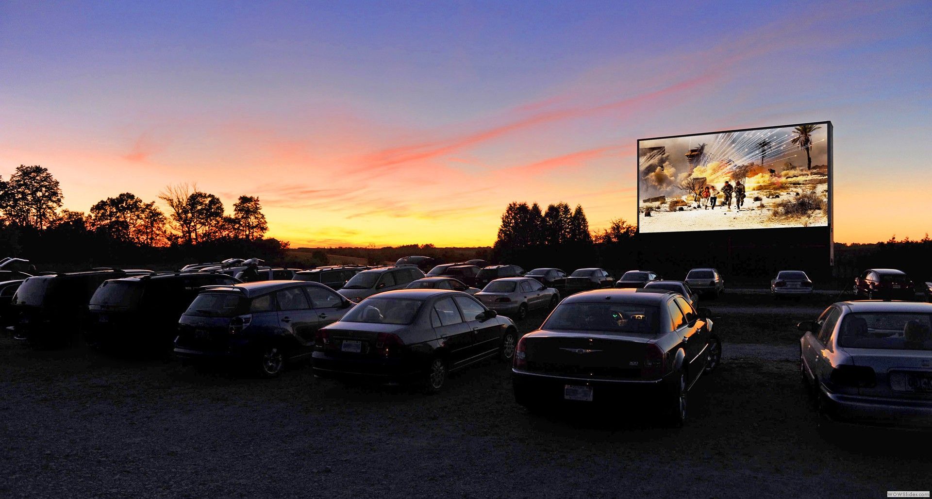 Classic Car at Drive in Movie Wallpaper Free Classic Car at Drive in Movie Background