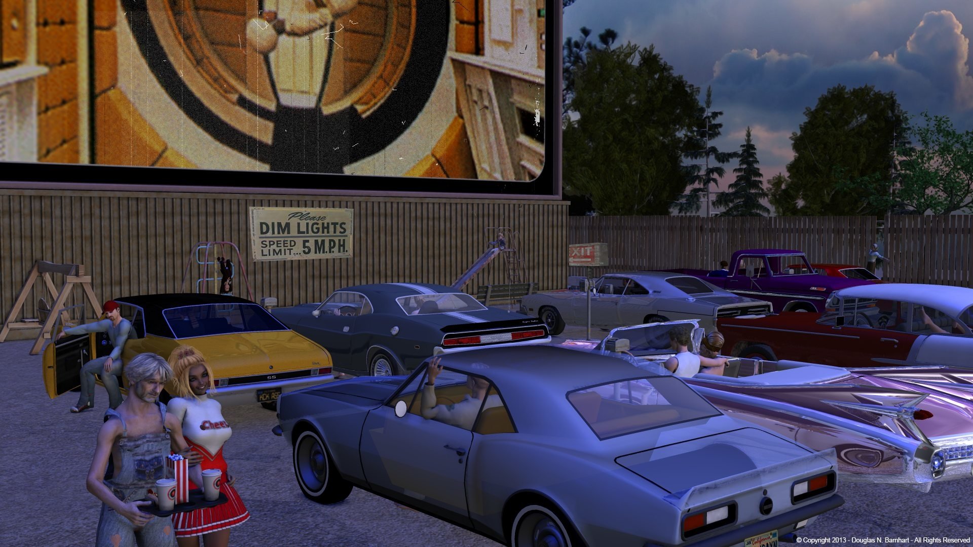 Nights At The Drive In HD Wallpaper