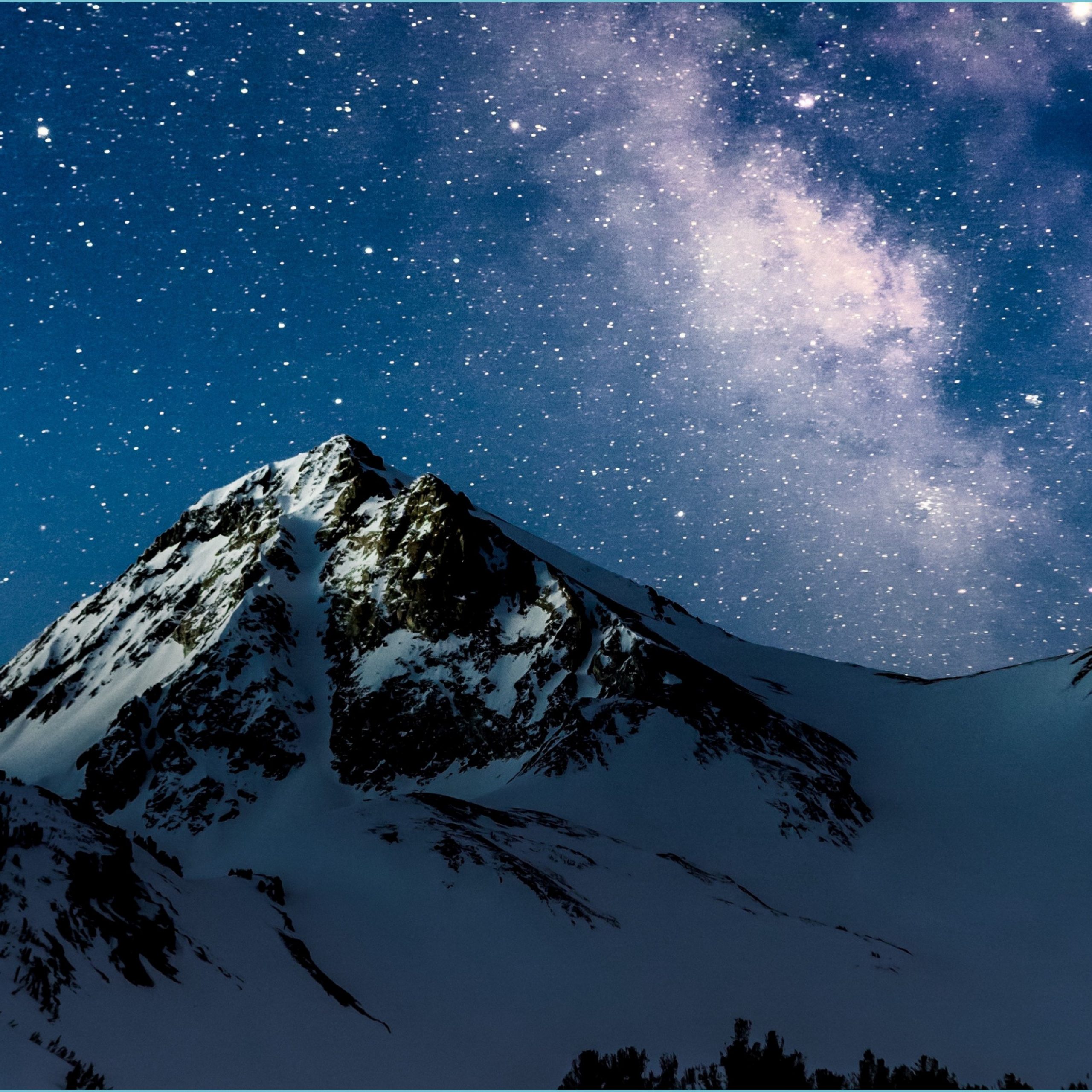10K Mountains Night Starry Sky Wallpaper - [38100x10] Night Sky Wallpaper