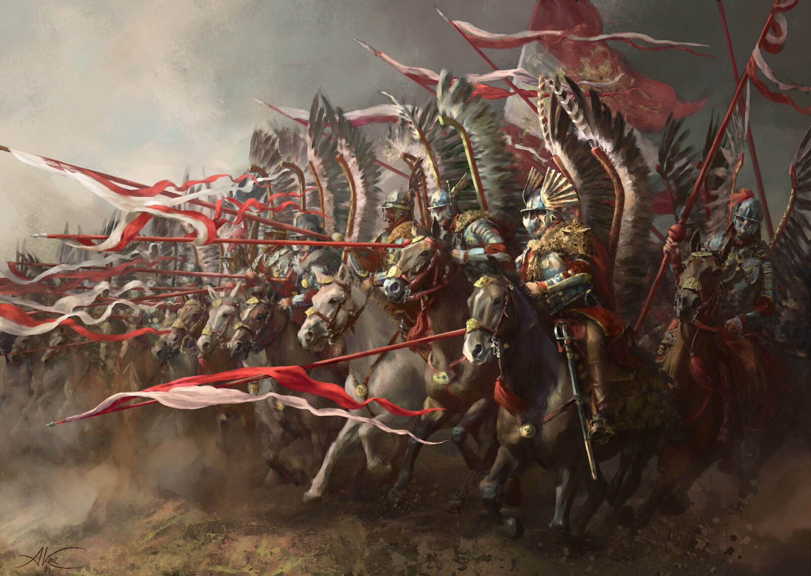 Artwork Winged Hussars Polish Hussar Wallpaper:1600x1136